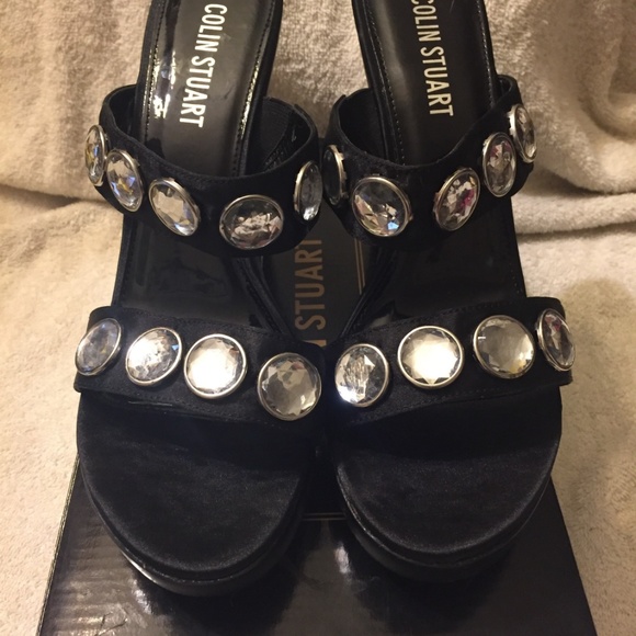 Colin Stuart Black backless heels - Picture 6 of 8